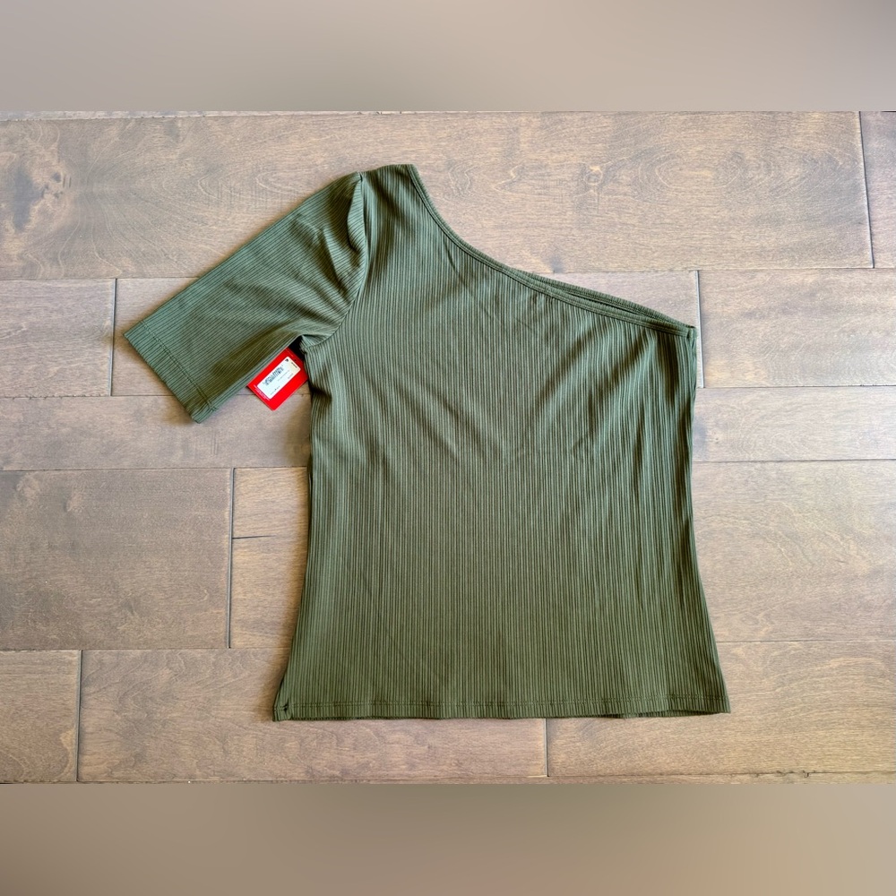 NWT Spanx Stretch Rib One Shoulder Top - Picture 7 of 9